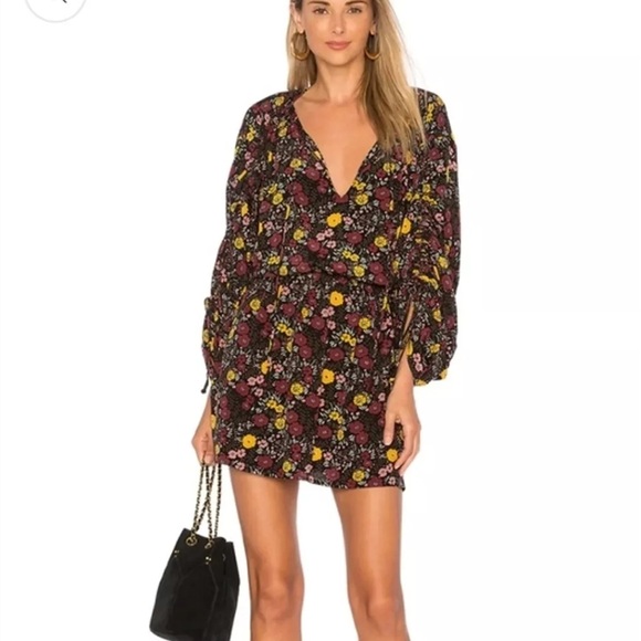 Revolve - Tularosa - Mindy Floral Ruched Dress - Size S - Picture 1 of 9